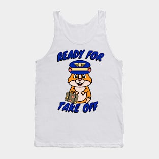 Pilot hamster is ready for take off Tank Top